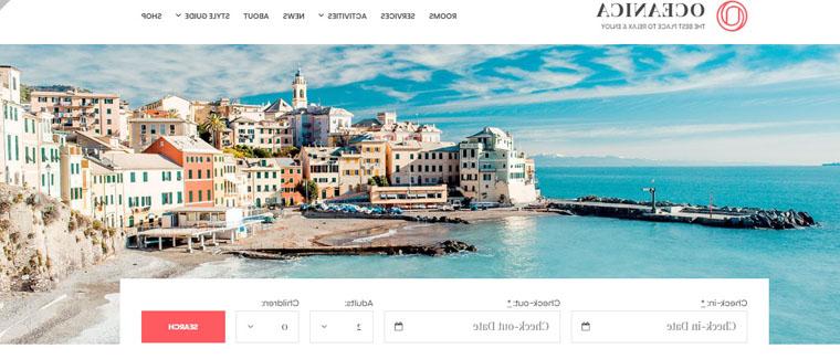 Oceanica - Hotel Booking WordPress Theme